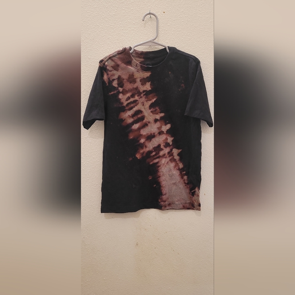 Wonder Nation Kids Black and Brown Tie-Dye Tee Sz 8